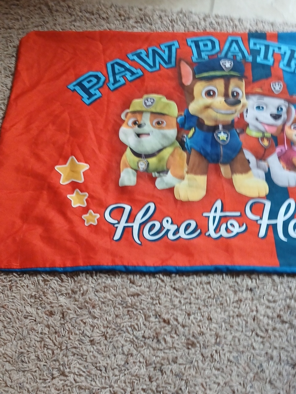 Paw Patrol Red Blue Kids Pillowcase